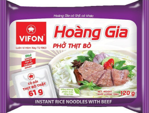 VIFON HOANG GIA Instantní Rýžové Nudle S Příchutí Hovězí 120g