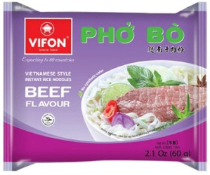 VIFON Instantní Rýžové Nudle S Příchutí Hovězí (Pho Bo) 60g