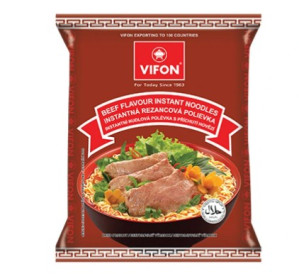 VIFON Instantní Nudlová Polévka S Příchutí Hovězí 60g