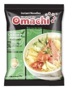 OMACHI Instantní Bramborové Nudle s Příchutí Krevet 80g