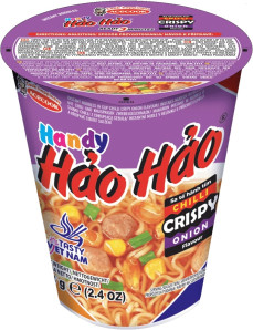 HAO HAO HANDY Instantní Nudle V Kelímku Chilli S Křupavou Cibulkou 68g