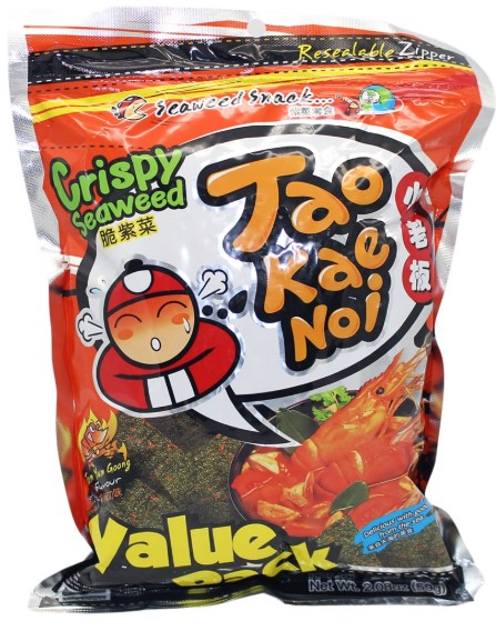 detail TAOKAENOI Chipsy Z Mořských Řas Tom Yum Goong 59g