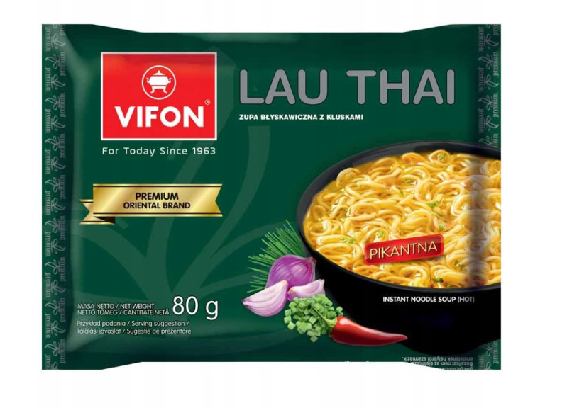 detail VIFON Instantní Nudle V Misce S Příchutí Tomyum Lau Thai 85g