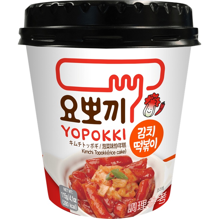detail YOPOKKI instantní Rýžové Kolačky Kimchi 115g