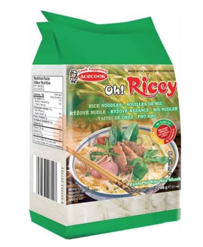 detail OH! RICEY Rýžové Nudle Ploché 200g